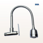 CAÑO DE COCINA CORRUGADO CROMADO MODELO PALETA