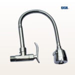 CAÑO DE COCINA CORRUGADO CROMADO MODELO UÑA